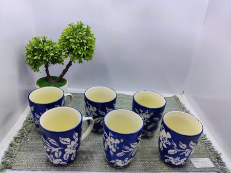 Blue Pottery Mugs